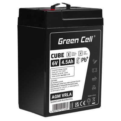 Green Cell AGM6V4-5AH-J VRLA gélová batéria 6V 4Ah