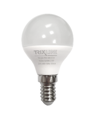 LED žiarovka Trixline 6W 552lm E14 P45 neutrálna biela