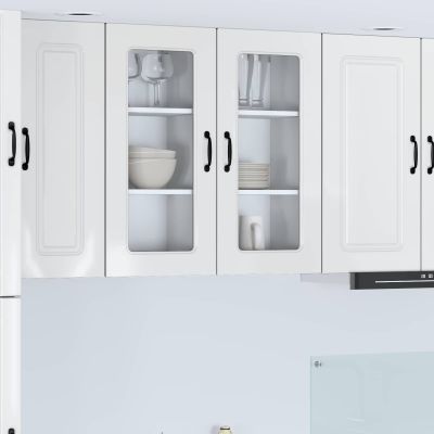 vidaXL Dvierka na umývačku Kalmar 2 pcs Vysoký lesk bielej