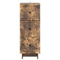 vidaXL Zásuvkový kabinet Dymový dub 33 x 34,5 x 90 cm Kompozitné drevo