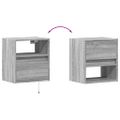 vidaXL TV nástenné skrinky s LED svetlami 2 ks sivé sonoma 41x31x45 cm