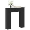 vidaXL Rám krbu Čierna 102 x 20 x 102 cm Kompozitné drevo