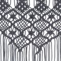 vidaXL Záclona macrame antracitová 140x240 cm bavlna