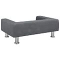 vidaXL Pelech pre psa tmavosivý 70x45x26,5 cm zamat