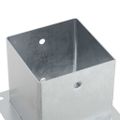 vidaXL Podnože stĺpikov štvorcové 4 ks Strieborná 141x141 mm