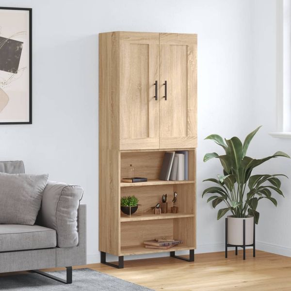 vidaXL Vysoká skrinka dub sonoma 69,5x34x180 cm spracované drevo