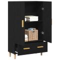 vidaXL Highboard Čierny dub 70 x 31 x 115 cm Kompozitné drevo