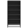 vidaXL Regál na topánky čierna 48x38x97,5 cm spracované drevo