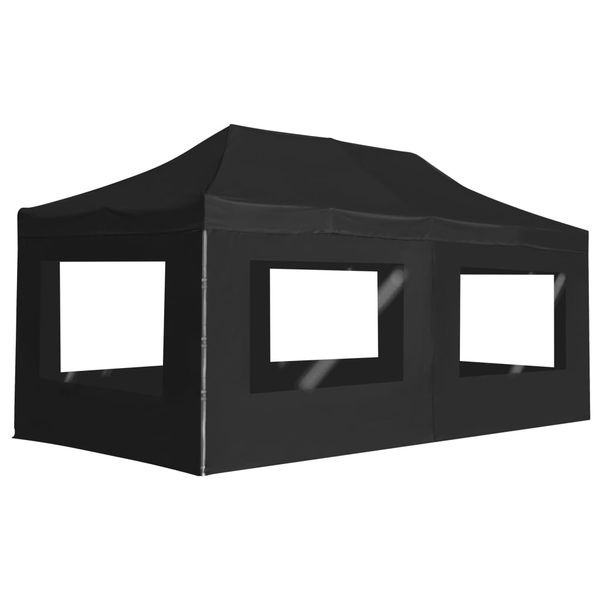 vidaXL Profesionálny skladací stan+steny, hliník 6x3 m, antracit