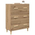 vidaXL Servírovacia skriňa Remeselný dub 69,5 x 34 x 90 cm