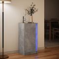 vidaXL Komoda s LED betónová sivá 42,5x34x85 cm kompozitné drevo