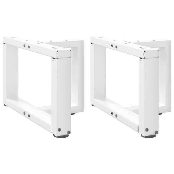 vidaXL Nohy konferenčného stolíka v tvare T, 2 ks, biele, 40x25x(30-31) cm, oceľové