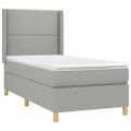 vidaXL Posteľný rám boxsping s matracom bledosivý 80x200 cm látka