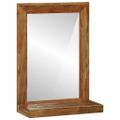 vidaXL Kúpeľňové zrkadlo Hnedá 50 x 22 x 70 cm Pevné akáciové drevo