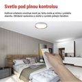LED nástenné svietidlo ILVI, kruhové 45 W, stmievateľné so zmenou CCT, biela + drevo