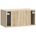 vidaXL Nástenná TV skrinka Nástenný Dub sonoma 59,5 x 31 x 30 cm