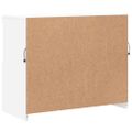 vidaXL Komoda s LED svetlami biela 81x37x67 cm