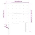 vidaXL Čelo postele s LED zelené 90x5x118/128 cm látka
