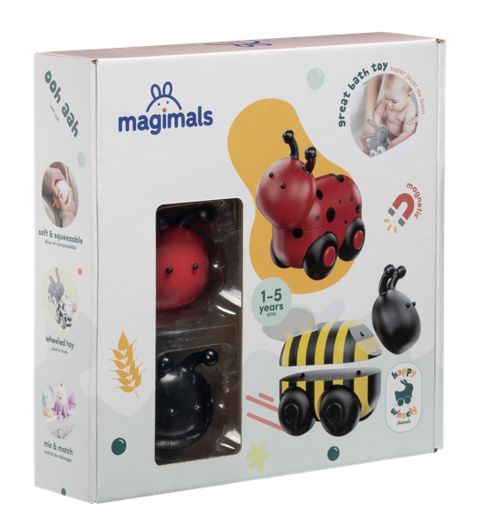Magnetické zvieratká Magimals Wheely Lienka / Včela