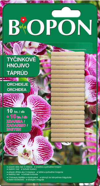 BOPON 1214 tyčinkové hnojivo na orchidey 20 ks