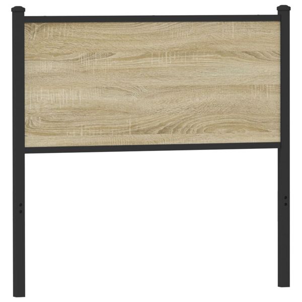 vidaXL Náhradné čelo postele, dub sonoma 80 cm, kompozitné drevo a oceľ