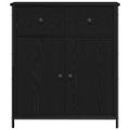 vidaXL Servírovacia skriňa Čierny dub 70 x 30 x 80 cm Kompozitné drevo