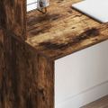 vidaXL Stôl Dymová dub 102 x 50 x 124 cm Kompozitné drevo