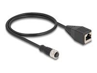 M12 adaptérový kábel D-kód 4 pin samica t