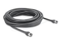Delock - Patch kábel - RJ-45 (M) do RJ-45 (M) - 10 m - 6 mm - CAT 6 - lisovaný - sivá