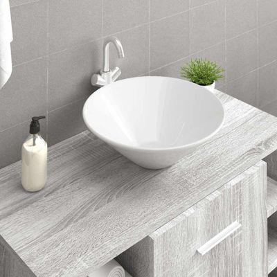 vidaXL Umývadlá 2 ks biele 42x42x14 cm keramické