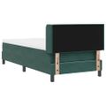 vidaXL Posteľ s pružinovým rámom Tmavozelená 200 x 100 cm Zamat
