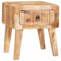 vidaXL Koncový stôl Hnedá 40 x 32 x 46 cm Masívne mango drevo