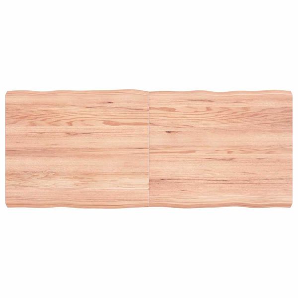 vidaXL Stolová doska svetlohnedá 120x50x(2-6)cm ošetrený masív hrany