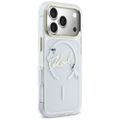 Puzdro Karl Lagerfeld pre iPhone 17 Pro 6,3" IML Choupettes Karl Script Logo MagSafe priehľadné