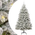 vidaXL Umelý Sklápací Vianočný Stromček 300 LED Zelená a biela 300 cm