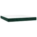 vidaXL Posteľný rám boxsping s matracom tmavozelený 160x200 cm zamat