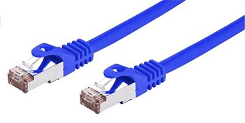 Kábel C-TECH patchcord Cat6, FTP, modrý, 0,25 m