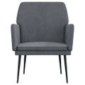 vidaXL Kreslo tmavosivé 62x79x79 cm zamat