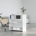 vidaXL Recepčný pult biely 100x50x103,5 cm, umelé drevo