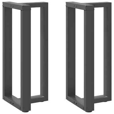 vidaXL Nohy barového stola v tvare T, 2 ks, antracitové, 50x35x(90-91) cm, oceľ