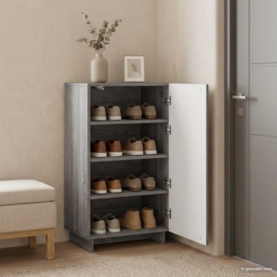 vidaXL Skrinka na topánky 48 x 38 x 87,5 cm Spracované drevo