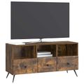 vidaXL TV skrinka Dymový dub 102 x 34,5 x 50 cm Kompozitné drevo