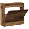 vidaXL Skriňa na topánky 60 x 21 x 57 cm Kompozitné drevo Staré drevo