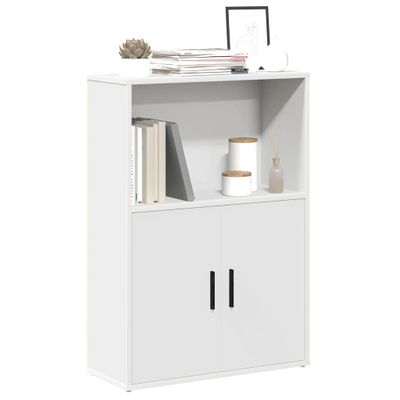VidaXL Knižnica Biela 60x24x85 cm Konštrukcia dreva