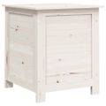 vidaXL Vonkajší box na vankúše biely 50x50x56 cm jedľový masív
