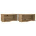 vidaXL Roh na skladovanie CD 2 ks Dub artisan 40 x 17 x 17 cm