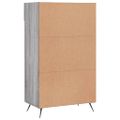 vidaXL Botník sivý dub sonoma 60x35x105 cm kompozitné drevo