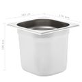 vidaXL Gastronádoby 8 ks, GN 1/6, 150 mm, nehrdzavejúca oceľ
