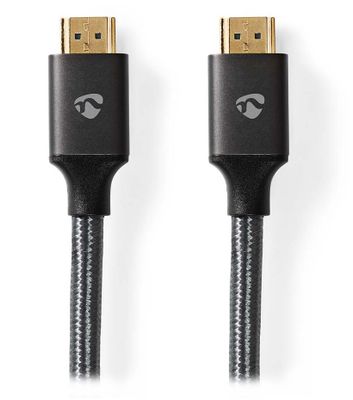 NEDIS PROFIGOLD High Speed HDMI 2.0 kábel s ethernetom/ 4K@60Hz/ pozlátené konektory HDMI-HDMI/ bavlna/ sivý/ BOX/ 1m Kábel, HDMI, High Speed, s ethernetom, pozlátené konektory, 4K, 3D, ARC, HDR, HDCP, HDMI-CEC, box, 1m, sivý