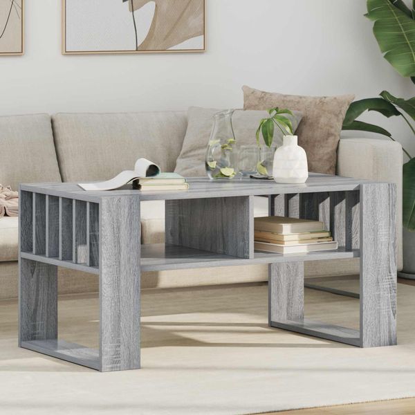 vidaXL Konferenčný stolík Sivý Sonoma 92 x 49,5 x 45 cm